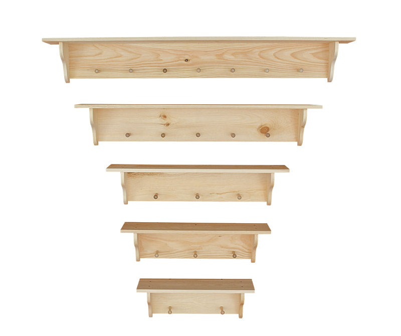 Knotty Pine Peg Shelf