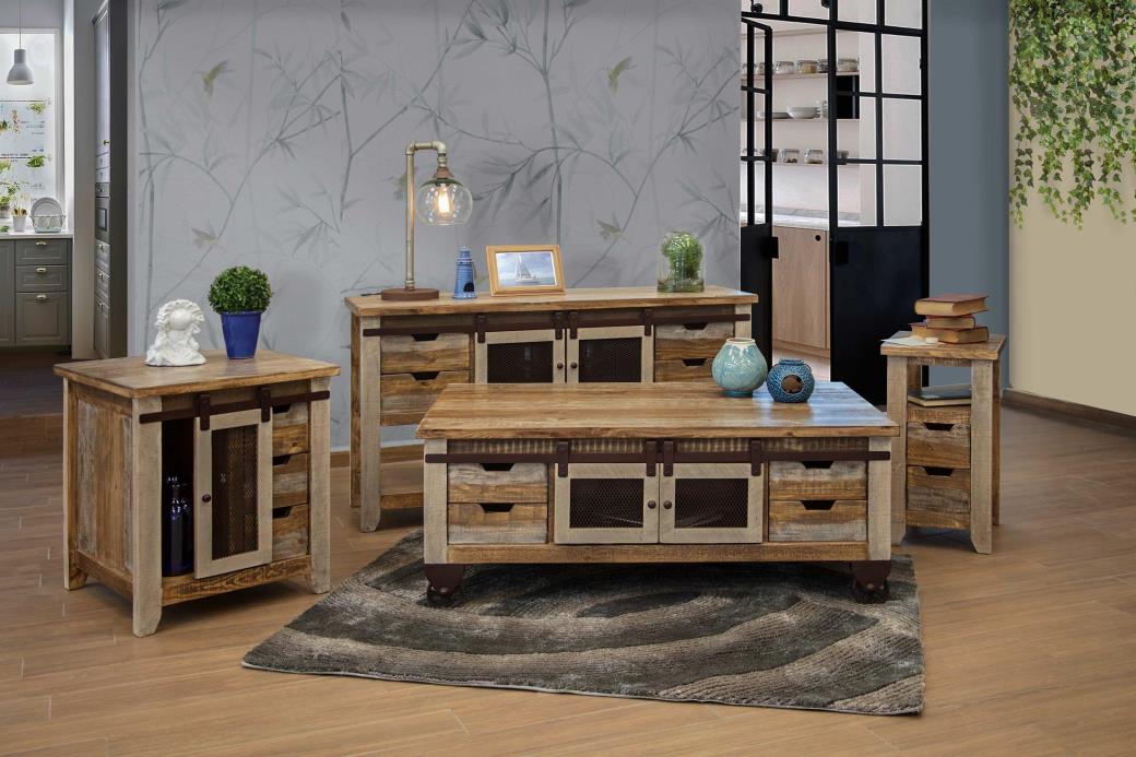 8 Drawer 4 Doors Cocktail Table