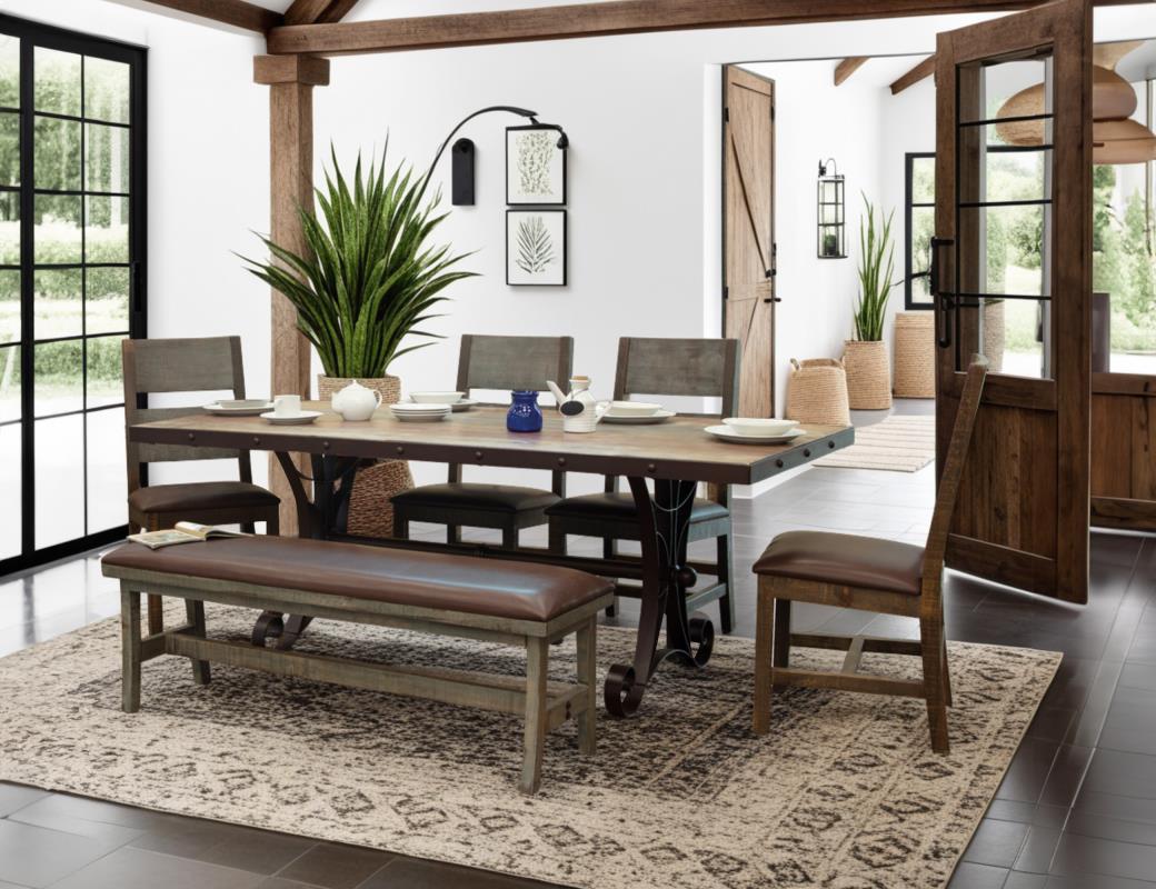 Iron Base Dining Table