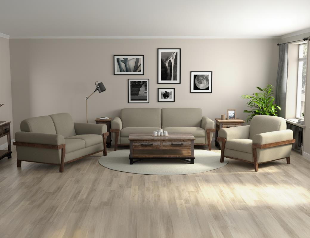 Wooden Frame & Base, Armchair