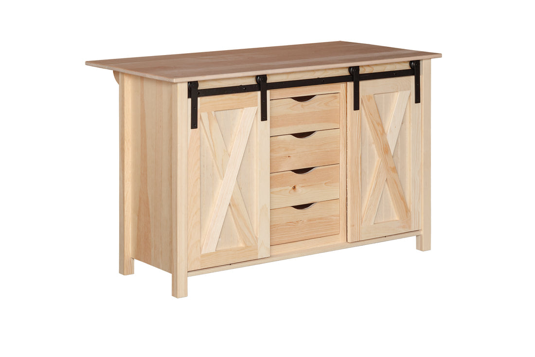Sliding Barn Door Kitchen Island