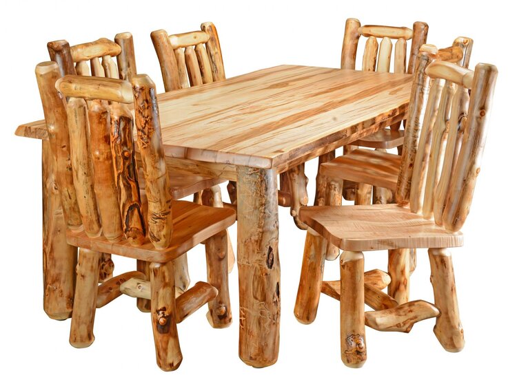 Amish Log Dining - Aspen Set