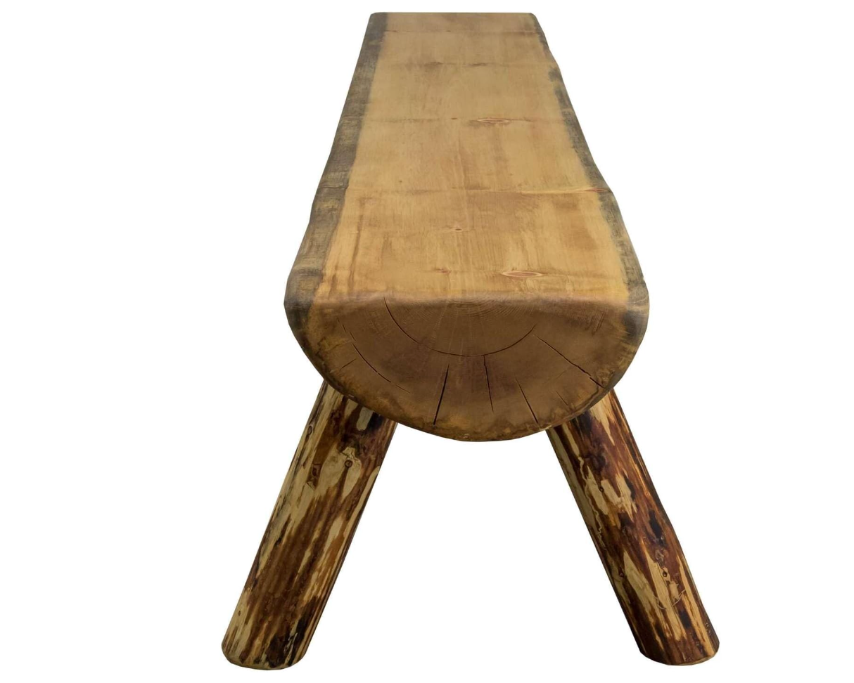 Montana Woodworks Glacier Country Collection Wood Log Bench